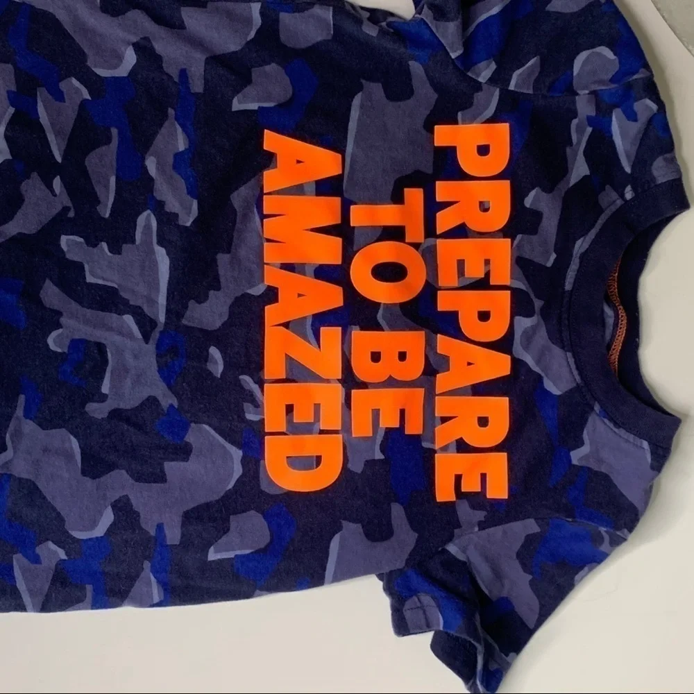 Carter’s prepare to be amazed camo navy blue T-shirt 3t toddler boy top